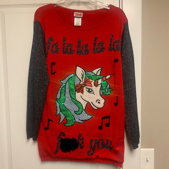 Spencer's Sweaters - Fa La La La La Light Up Ugly Christmas Sweater